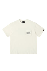 DangerousPeople DSP Letter Print Pocket Loose‑Fit Crew Neck Tee