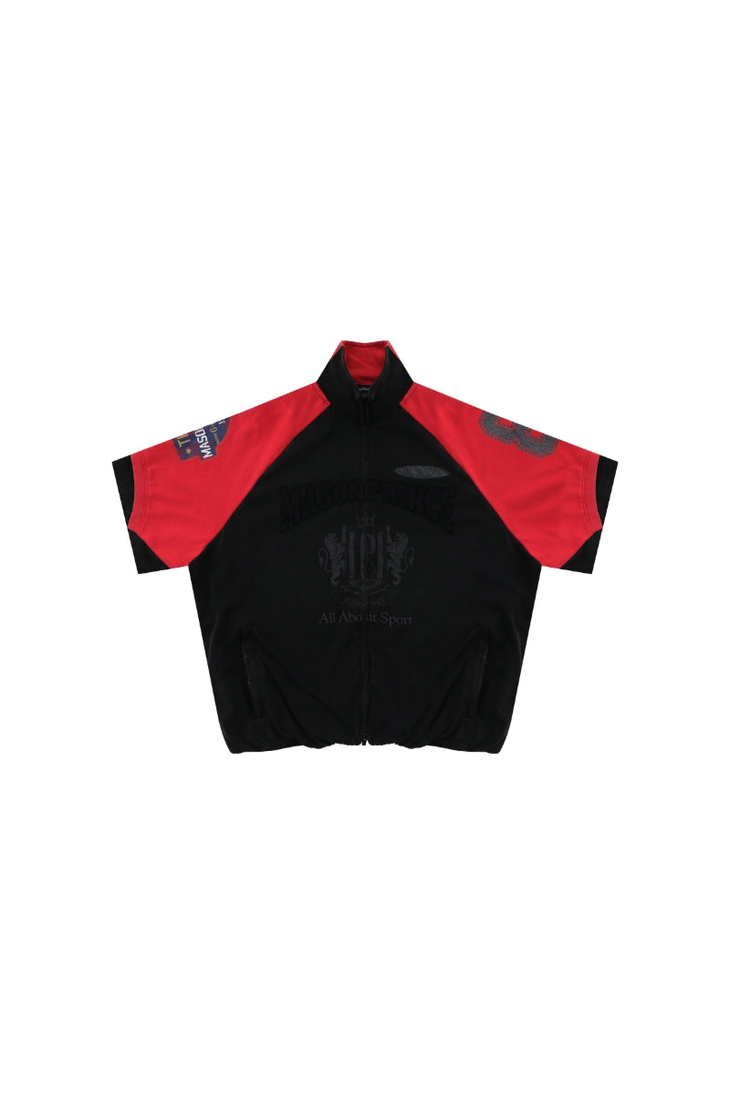 MASONPRINCE Retro Patchwork Print Color Block Tee