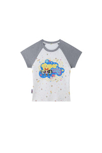 BJHG × The Powerpuff Girls Women Figure‑Flattering Graphic‑Print Short‑Sleeve Tee