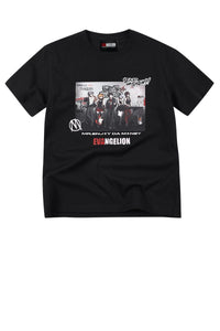 MEDM x EVA NEVER END Main KV Poster Print Crew Neck Summer Street Casual Tee