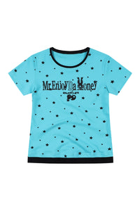 MEDM Fake Two-piece Star Polka Dot Women Tee