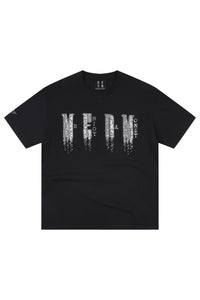 MEDM Sequin Phantom Letter Loose Crew Neck T-Shirt Unisex