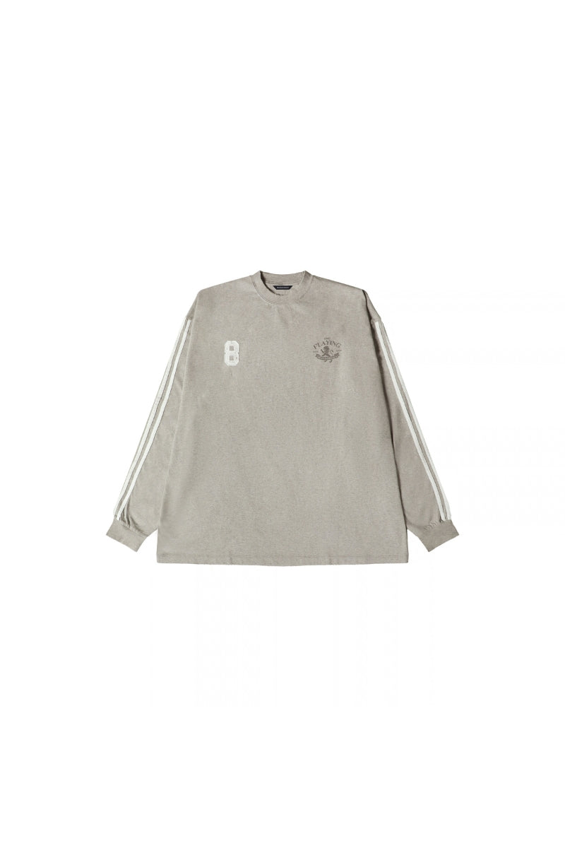 MASONPRINCE | TIME PLAYING Stripe Badge Print T-Shirt