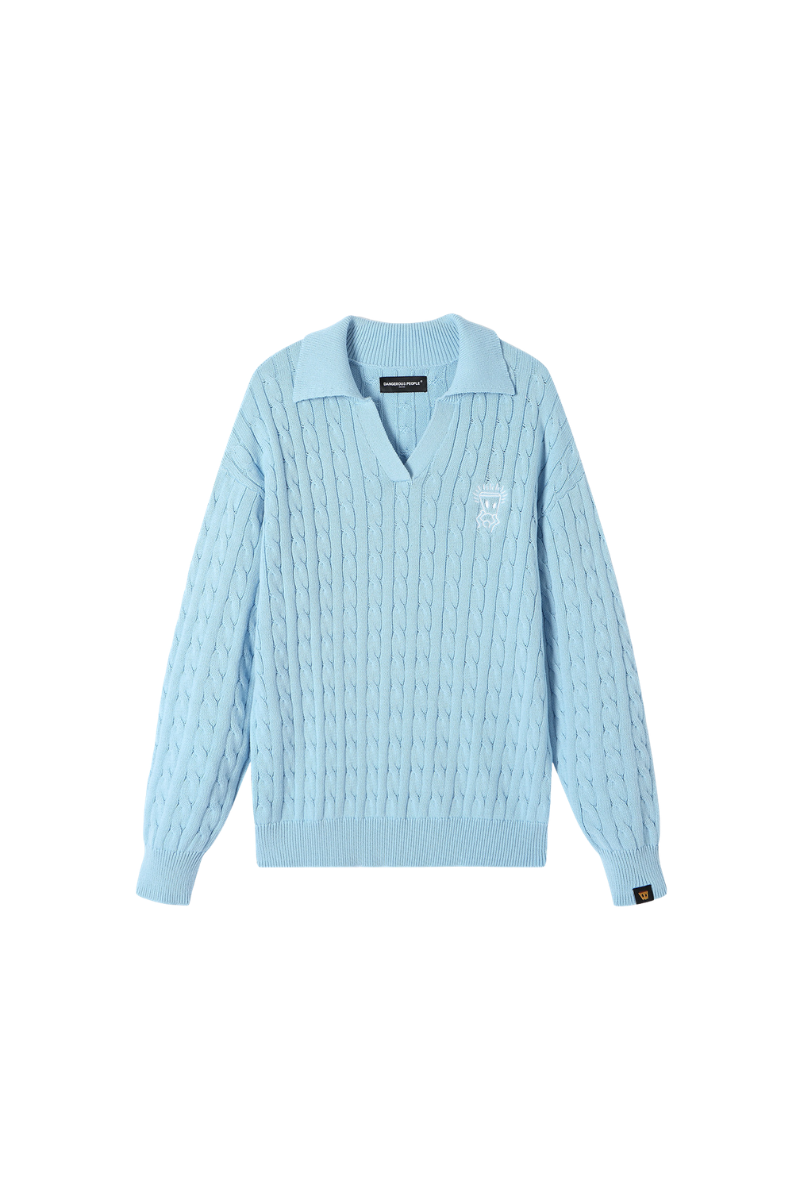 Dangerouspeople | Twisted Knit Paper Bag Man Sweater