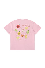 Dangerouspeople DSP Cute Mismatched Eye Fruit Print Sorona Short Sleeve Tee