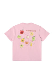 Dangerouspeople DSP Cute Mismatched Eye Fruit Print Sorona Short Sleeve Tee