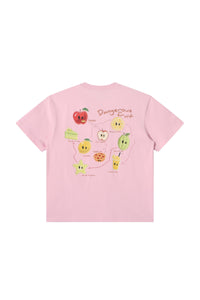Dangerouspeople DSP Cute Mismatched Eye Fruit Print Sorona Short Sleeve Tee