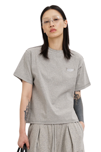 Masonprince 26 Early Spring Layered Crew Neck Knit Short-Sleeve T-Shirt