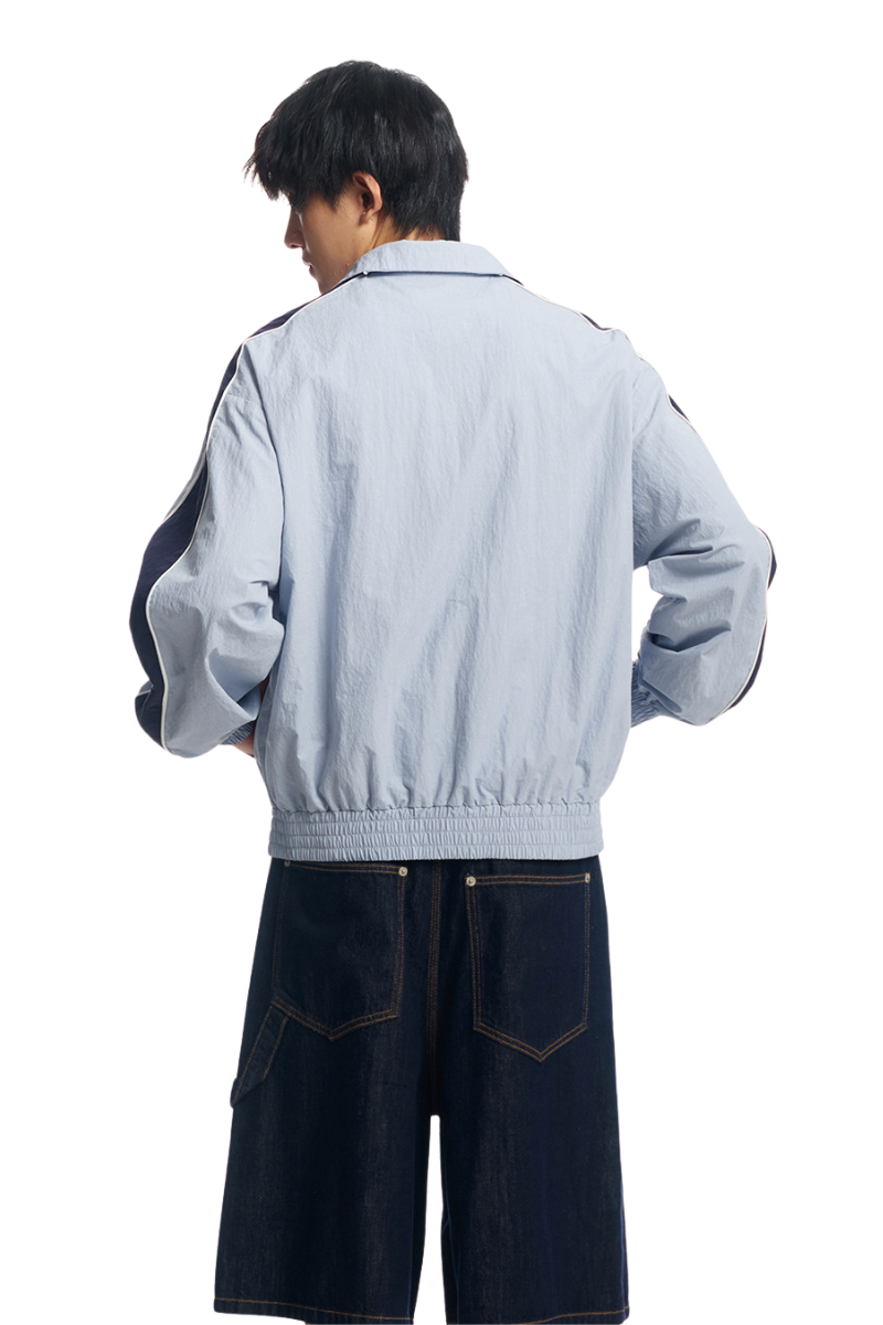 Dangerouspeople | Color Block Letter Zip Jacket