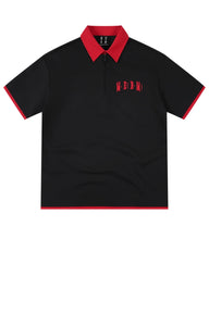 MEDM Air Layer Fake Two Piece Loose Polo Shirt Unisex Summer Lapel Tee