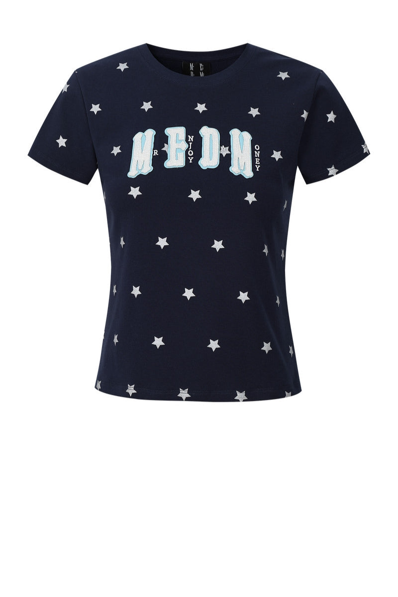 MEDM Graffiti Star Print Raglan Tee