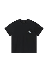 DangerousPeople｜3D Pony Embroidery Pocket Cotton T‑Shirt