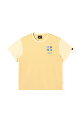 Dangerouspeople DSP Logo Small‑D Color‑Block Summer Cool‑Touch Couple Tee