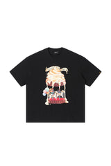 DangerousPeople｜Ice‑Cream Carousel Print Cotton T‑Shirt