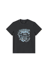 DangerousPeople DSP Mini‑D Home Hand‑Drawn Washed Tee Retro Texture Couple T‑Shirt