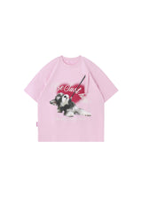 BJHG Unisex Puppy Print Couple Tee