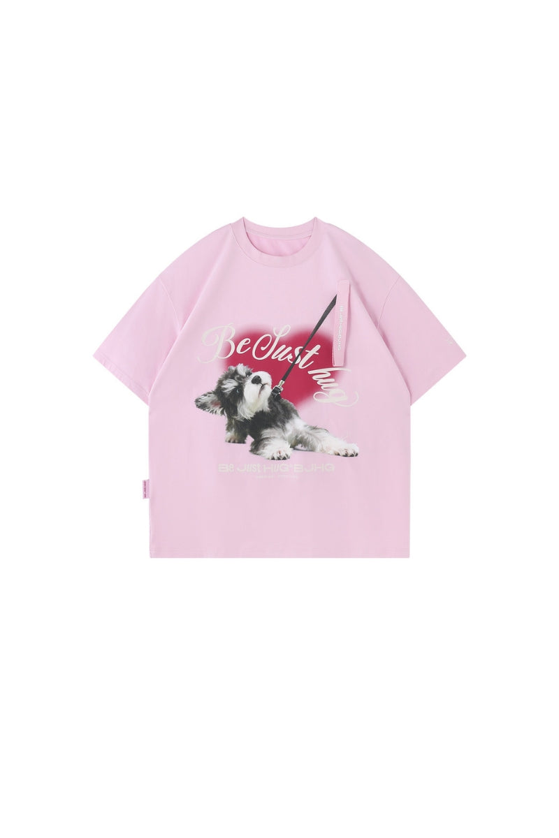 BJHG Unisex Puppy Print Couple Tee