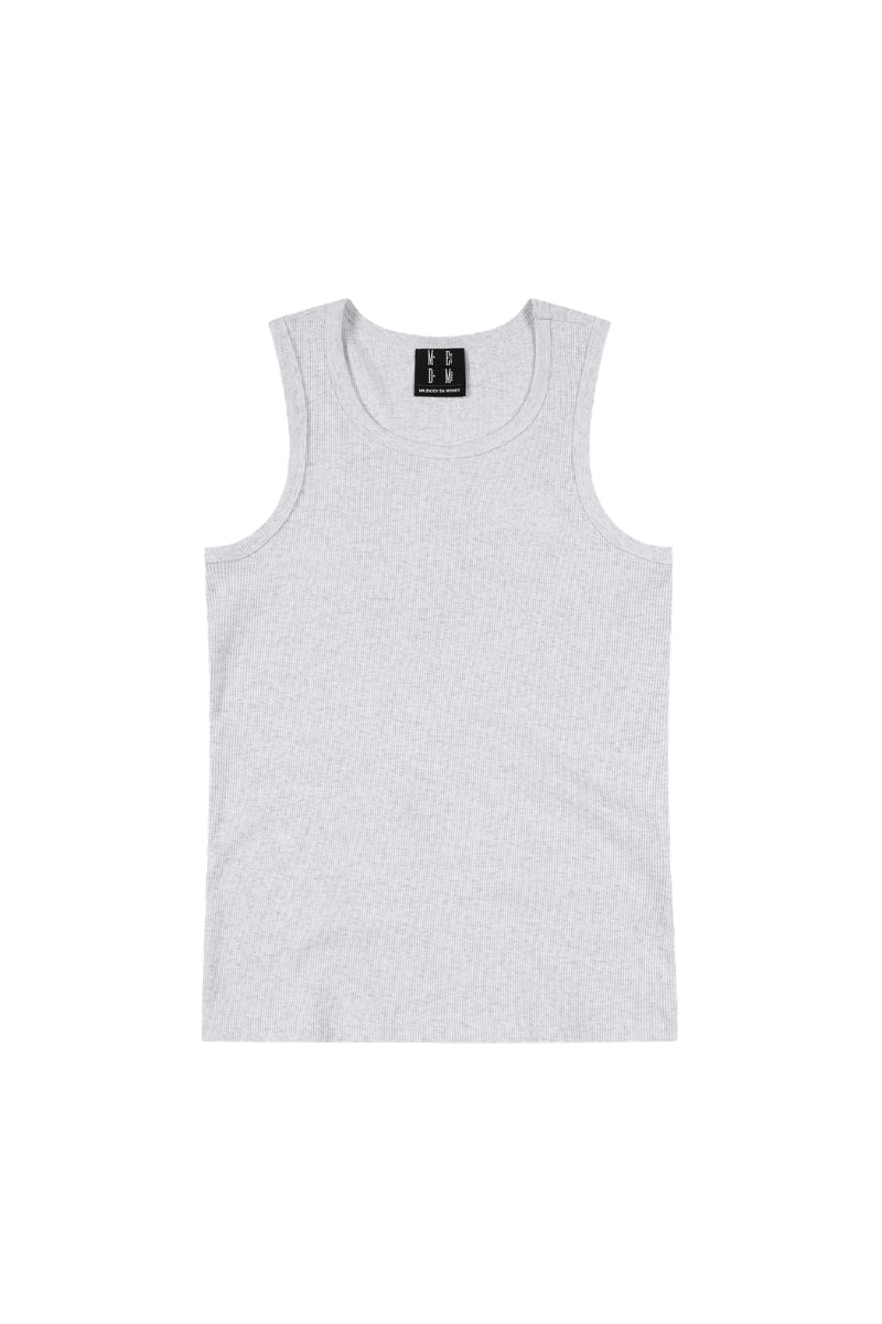 MEDM Classic Script Letter Embroidery Heavyweight Men Sleeveless Tank Top