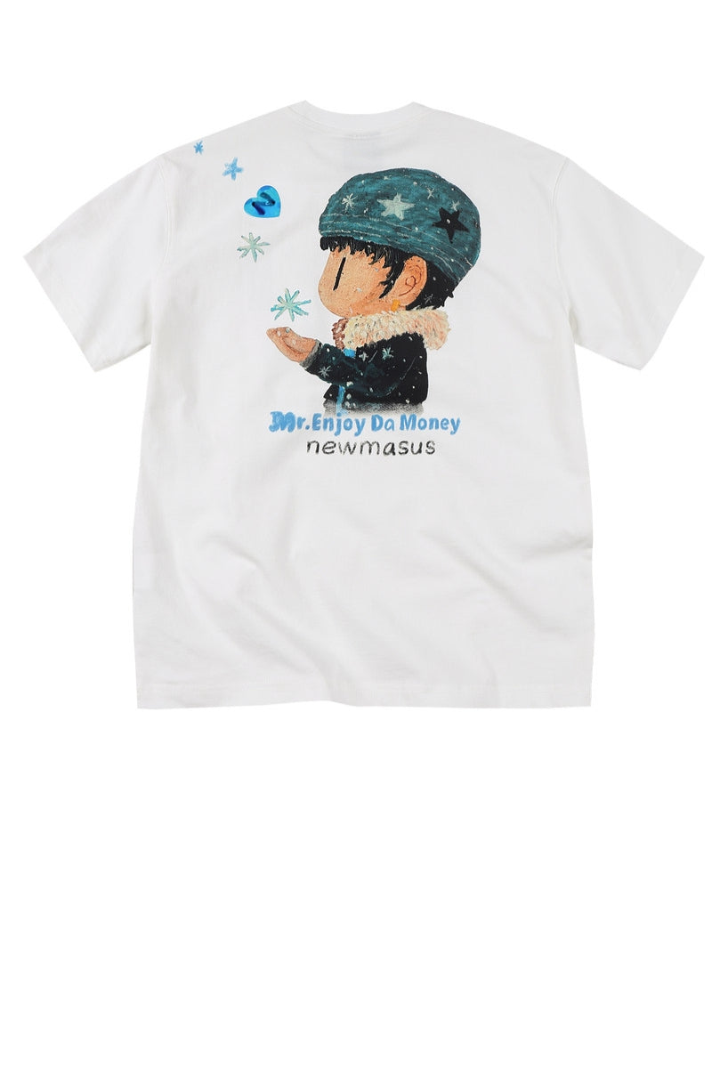 MEDM x NEWMASUS Snowflake Letter Couple Tee