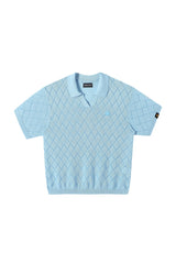 Dangerouspeople DSP Puzzle Icon Knit Polo Loose Cool‑Touch Unisex Shirt
