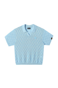 Dangerouspeople DSP Puzzle Icon Knit Polo Loose Cool‑Touch Unisex Shirt