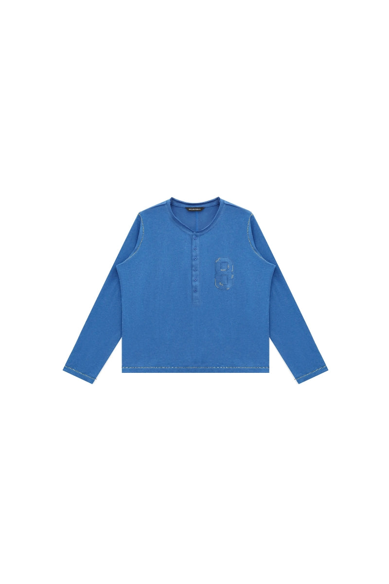 MASONPRINCE Hemp Henley Long Sleeve T-Shirt