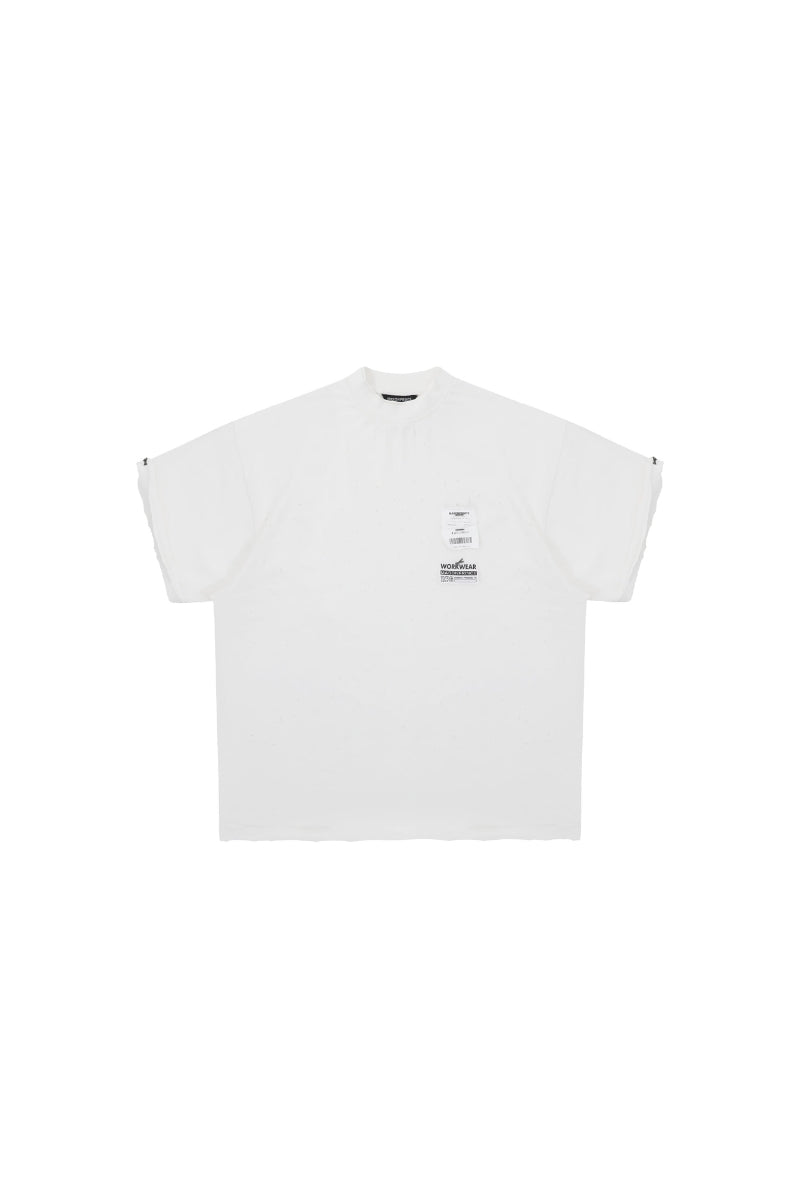 MASONPRINCE Art Stitch Irregular Distressed T-Shirt