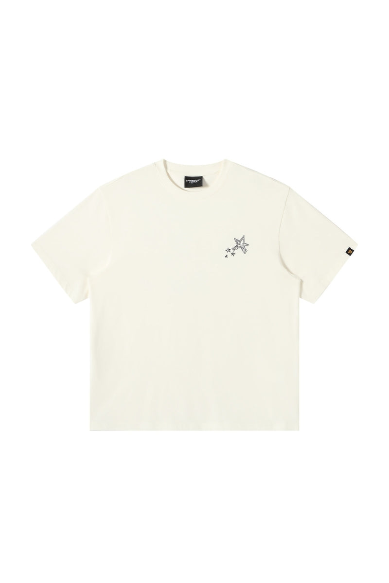 DangerousPeople DSP｜Dashed Horse Print 3D Embroidery Sorona Short‑Sleeve T‑Shirt