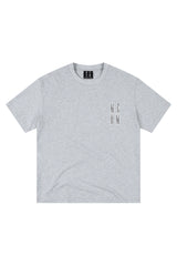 MEDM 3D Rhinestone Letter Heavy Cotton T-shirt Unisex