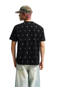 MEDM Glitter Star Double-Layer Short-Sleeve Top