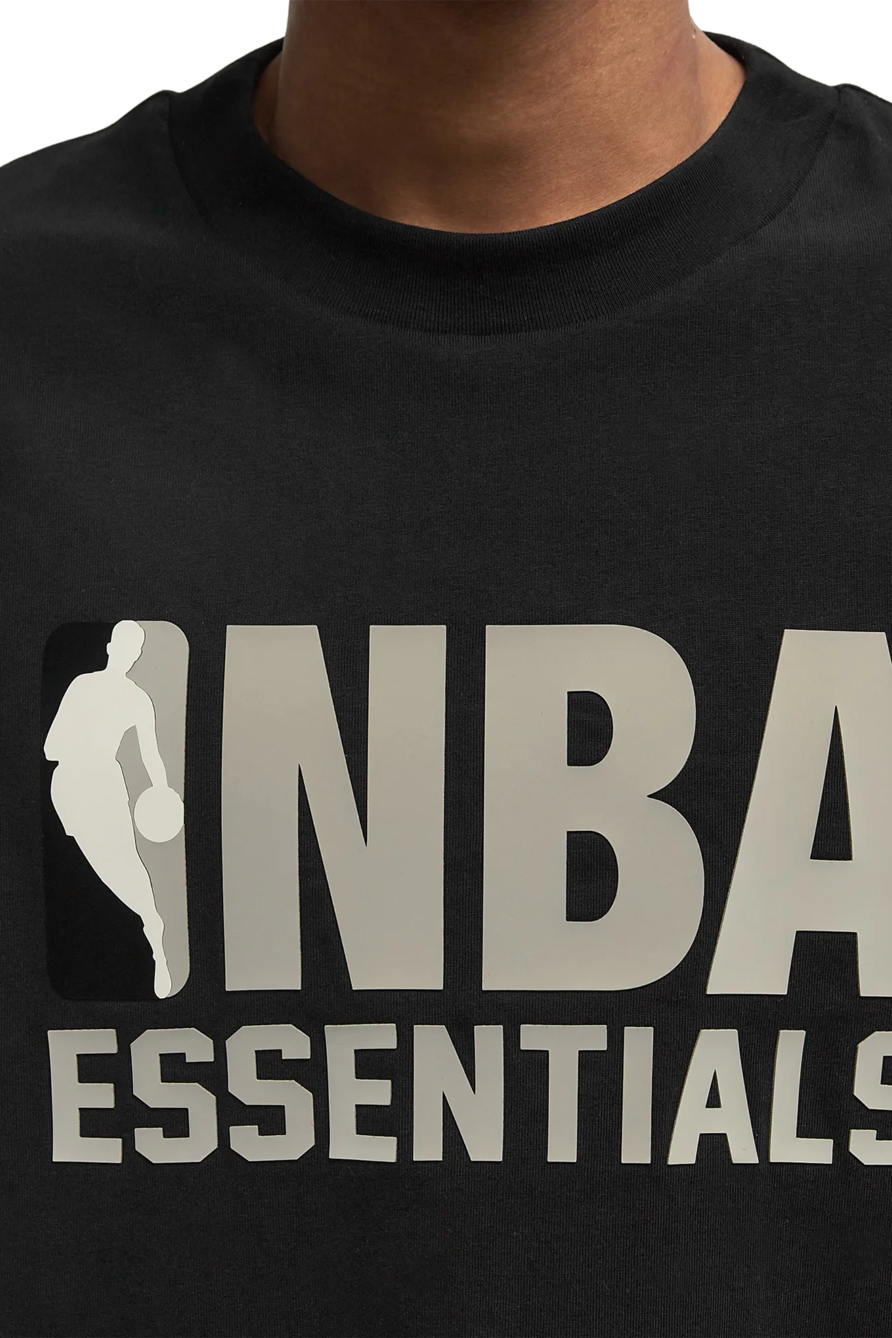 NBA x Essentials Fear Of God Oversized Jersey Tee BLACK GREY