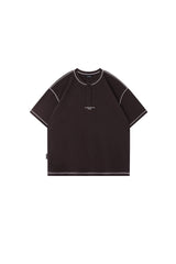 BJHG Waffle Knit Short‑Sleeve T‑Shirt American Loose Unisex Summer Tee
