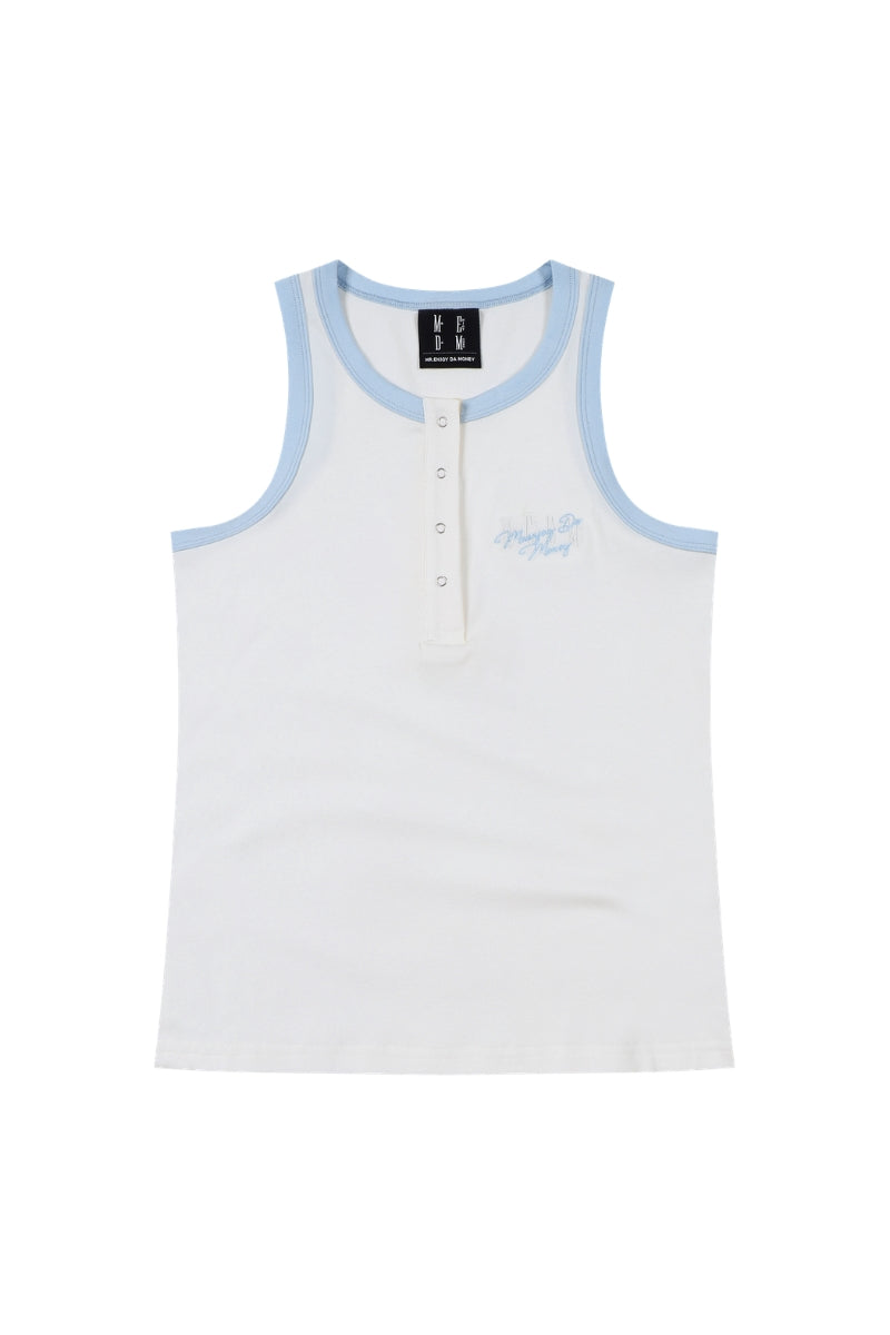 MEDM Dopamine Color 3D Embroidery Women Racerback Tank