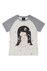 MEDM x Iria Mailbox Guardian Dog Print Women Raglan Tee