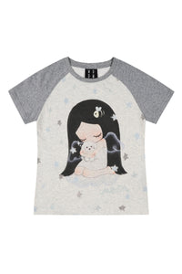 MEDM x Iria Mailbox Guardian Dog Print Women Raglan Tee