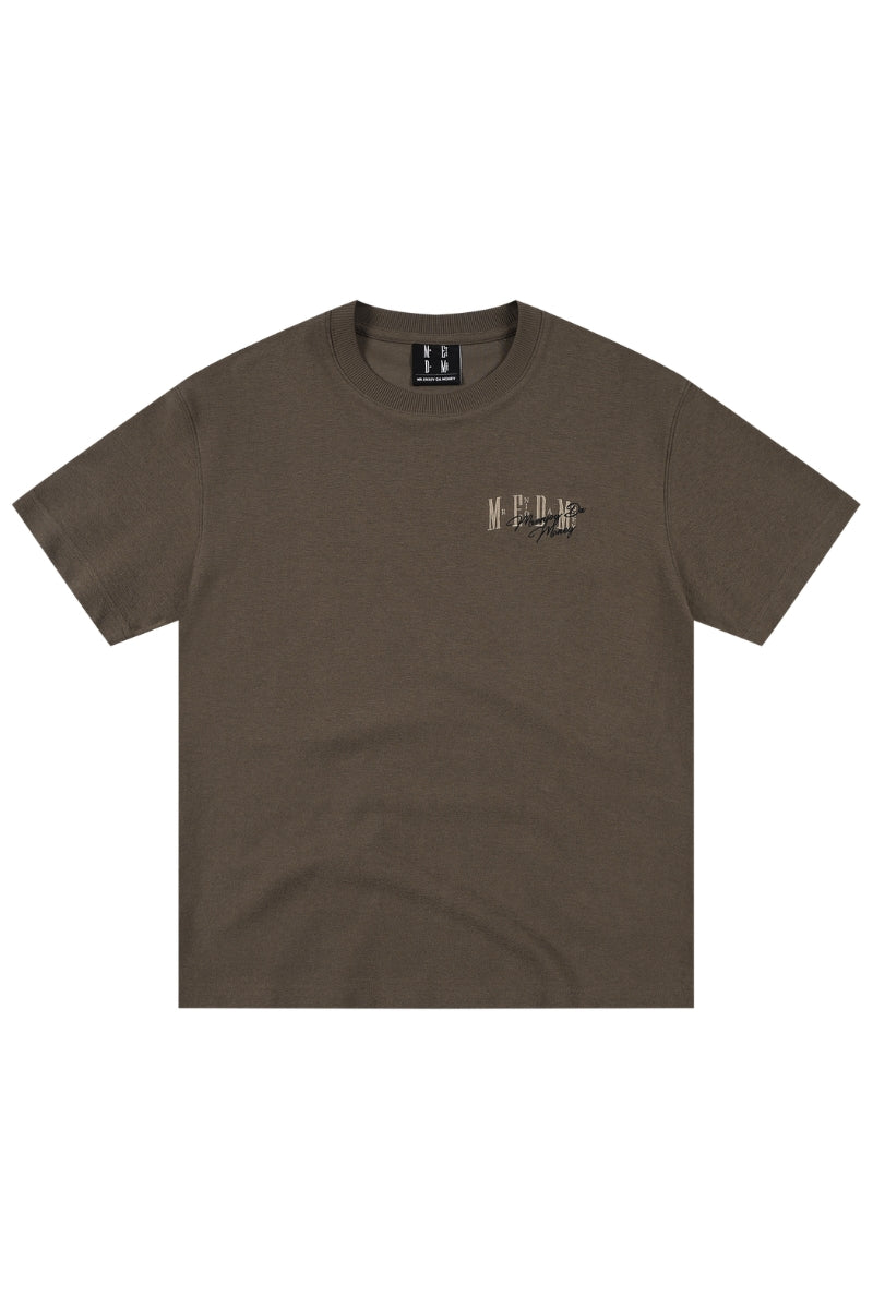 MEDM Heavyweight Embroidered Logo Crew Neck Tee