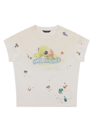 Masonprince Sticker Rhinestone Short-Sleeve T-Shirt
