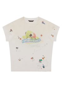 Masonprince Sticker Rhinestone Short-Sleeve T-Shirt