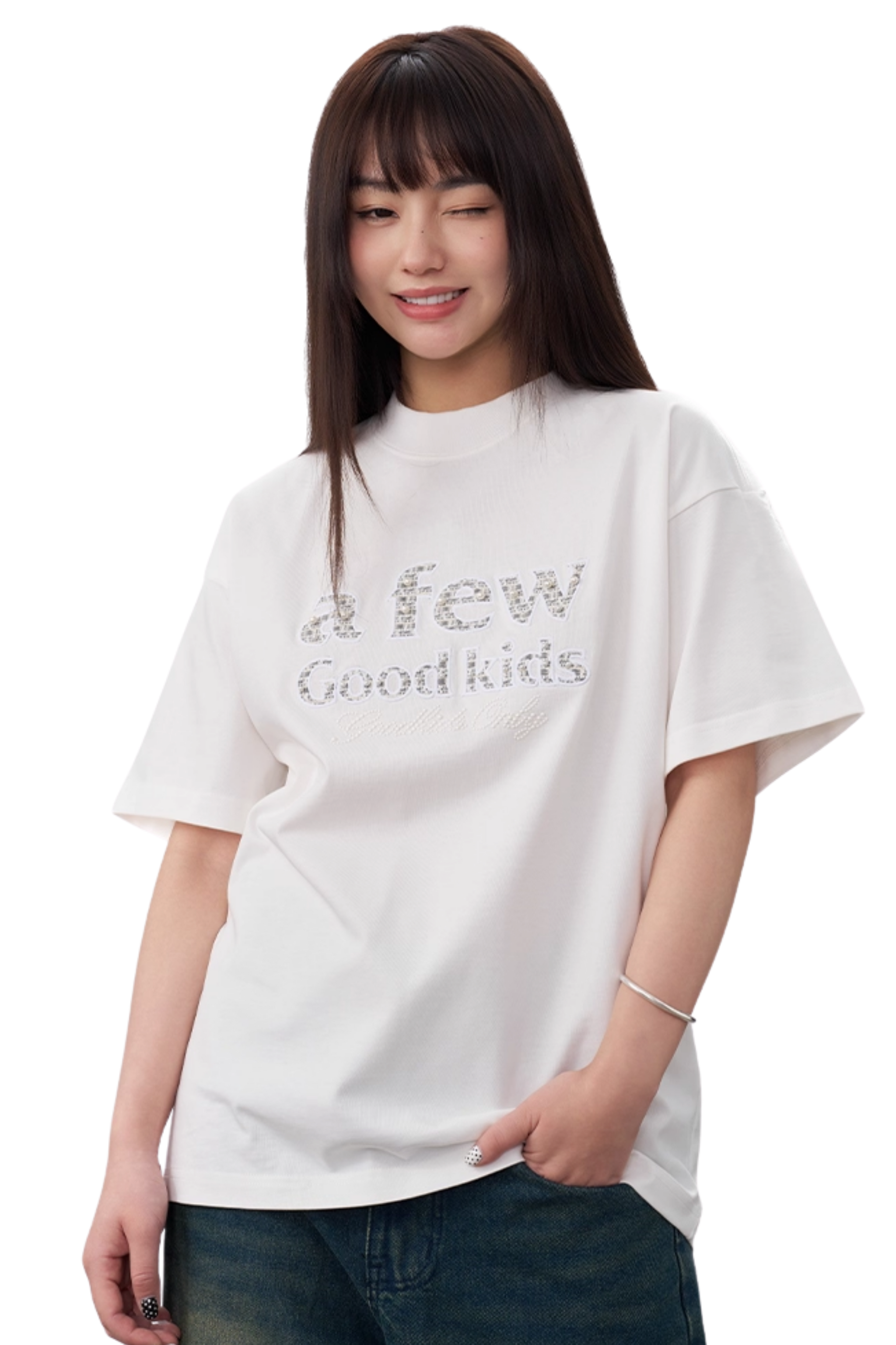 AFGK Colour Patch Pearl Stone Tee