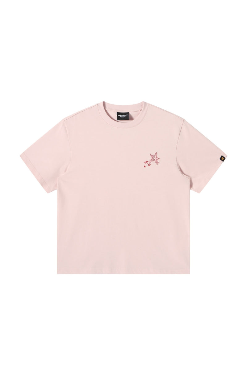 DangerousPeople DSP｜Dashed Horse Print 3D Embroidery Sorona Short‑Sleeve T‑Shirt