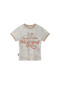 BJHG X Powerpuff Girls Fitted Crop Tee Women Summer Short Sleeve Top