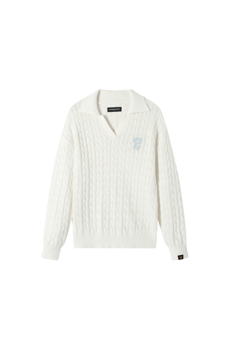 Dangerouspeople | Twisted Knit Paper Bag Man Sweater