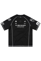 MEDM Contrast Stitch Star Print Quick Dry Sports Tee