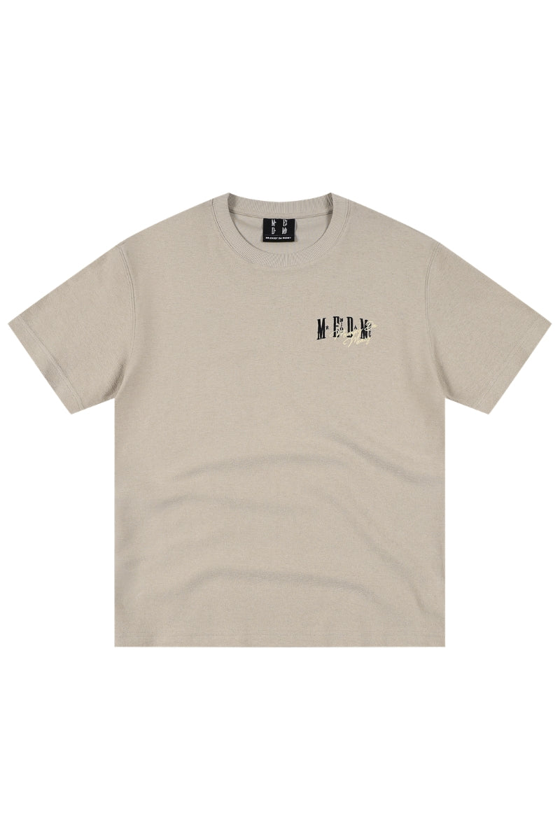 MEDM Heavyweight Embroidered Logo Crew Neck Tee