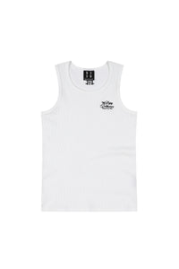 MEDM Classic Script Letter Embroidery Heavyweight Men Sleeveless Tank Top