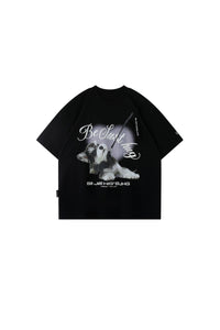 BJHG Unisex Puppy Print Couple Tee