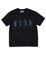 MEDM × YUY Jade Blue Floral Back Graphic Crew Neck Tee