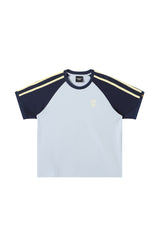 Dangerouspeople DSP Retro Panel Color‑Block Raglan Couple Tee
