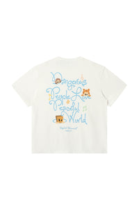 DangerousPeople DSP｜Fun Animal Paradise Graphic Oversized Drop‑Shoulder Quick‑Dry Lightweight T‑Shirt