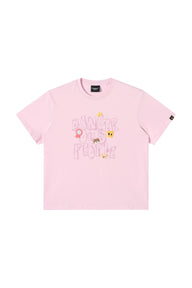 Dangerouspeople｜Graffiti Font Print Loose Oversized Cotton T‑Shirt